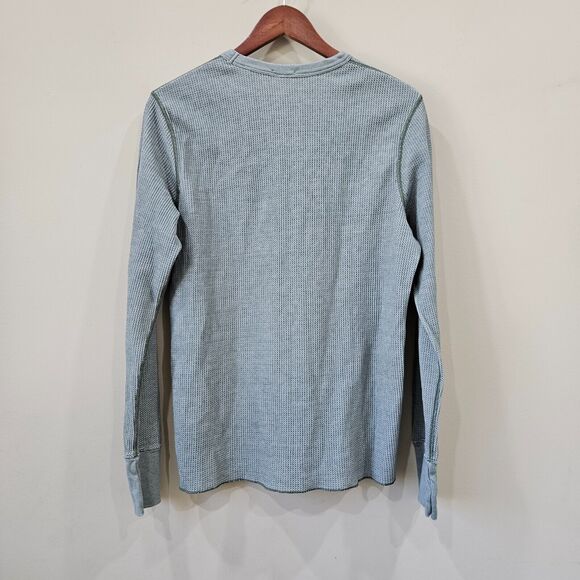 Vintage Aberbrombie & Fitch Mens Waffle Knit Thermal Muscle Shirt L Y2K Pullover - Picture 5 of 8